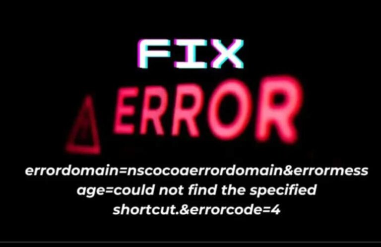 Understanding ErrorDomain=NSCocoaErrorDomain&ErrorMessage=Could Not Find the Specified Shortcut.&ErrorCode=4